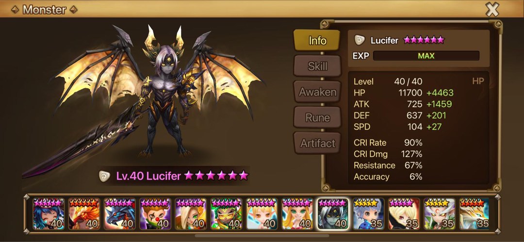 Compte Summoners War LD – Avec Shan Et Autres Monstres (Android, Occasion)