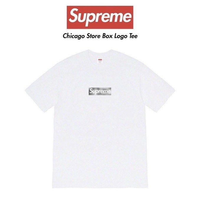 SUPREME Chicago BOX LOGO tee 芝加哥開幕限定短袖, 他的時尚, 上身及