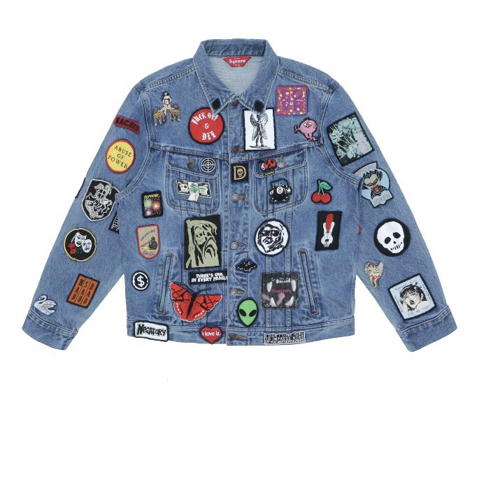 🆕全新Supreme Patches Denim Trucker Jacket, 名牌, 服裝- Carousell