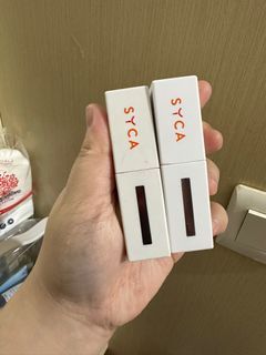 Syca liptint wrap in nude dan tangerine orange