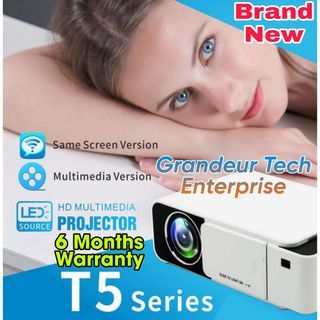 T5  Projector Supported Full HD 1080P Video Beamer LED Video Home Theater Compatible with USB AV