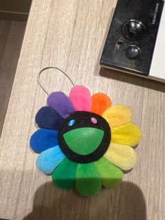 Takashi Murakami Flower double side emoji Plush keychain 8cm