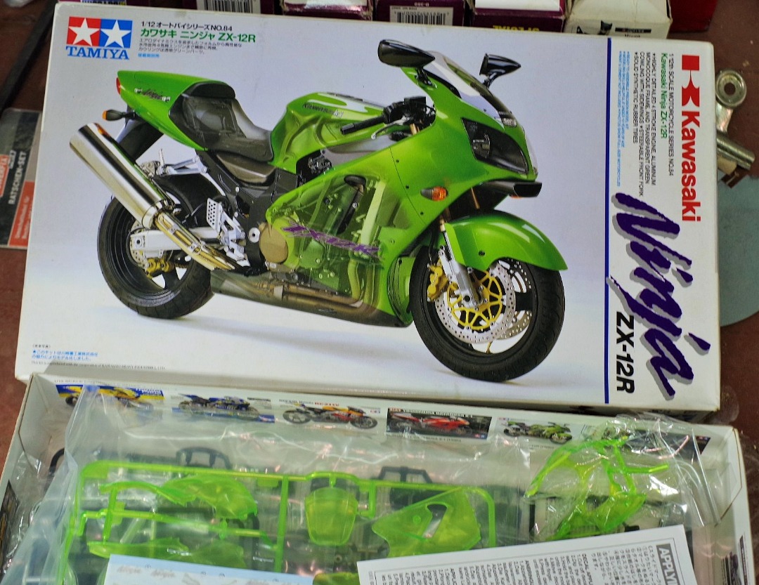 全新-Tamiya-田宮-14084-1/12 -川崎-Kawasaki-Ninja-ZX-12R-忍者