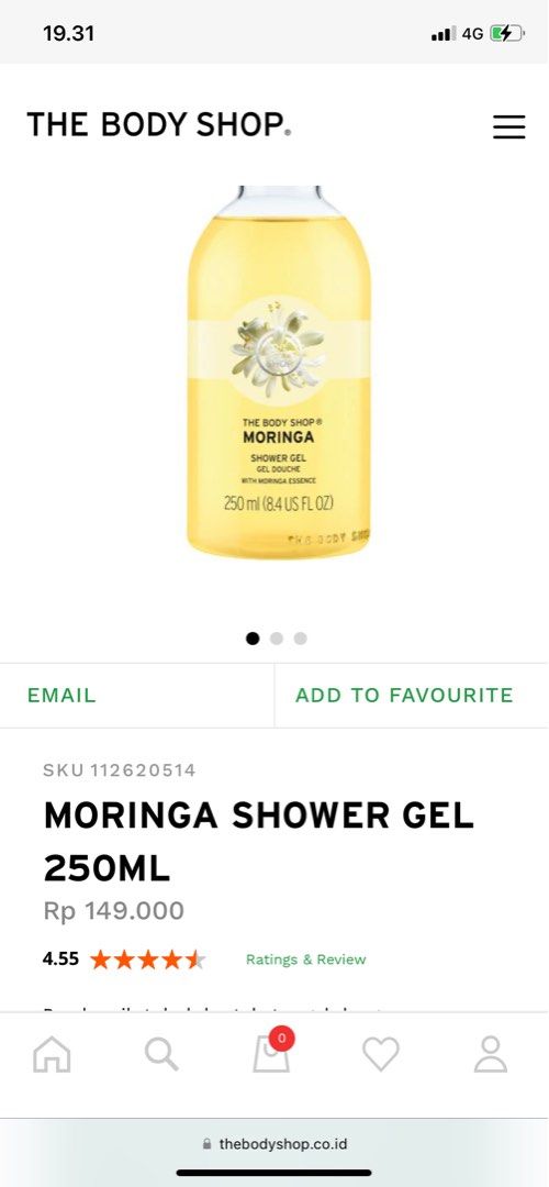 The Body Shop Shower Gel Moringa 250ml, Kesehatan & Kecantikan, Kulit