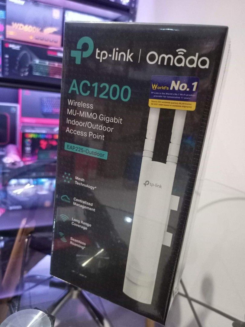TP-Link EAP225 Outdoor AC1200 Wireless MU-MIMO Gigabit Access Point (Category: Networking) located in Makati City. Submitted by slaccessoriesshop (Listing ID 1202934969, Image 2). Description: TP-Link EAP225 Outdoor AC1200 Wireless MU-MIMO Gigabit Access Point ✅ Guaranteed Original / Brand New ✅ 7 days replacement for factory defect ✅ 1 year warranty 💥 We issue SALES INVOICE 💥 Accepting BULK ORDERS --------------------------------- 📌 SHIPPING 
