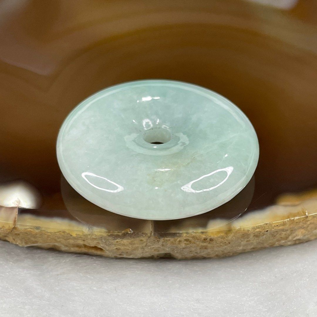Type A Green Ping An Kou Jade Jadeite Pendant - 14.9g 31.5 by 31.5 by 7 ...