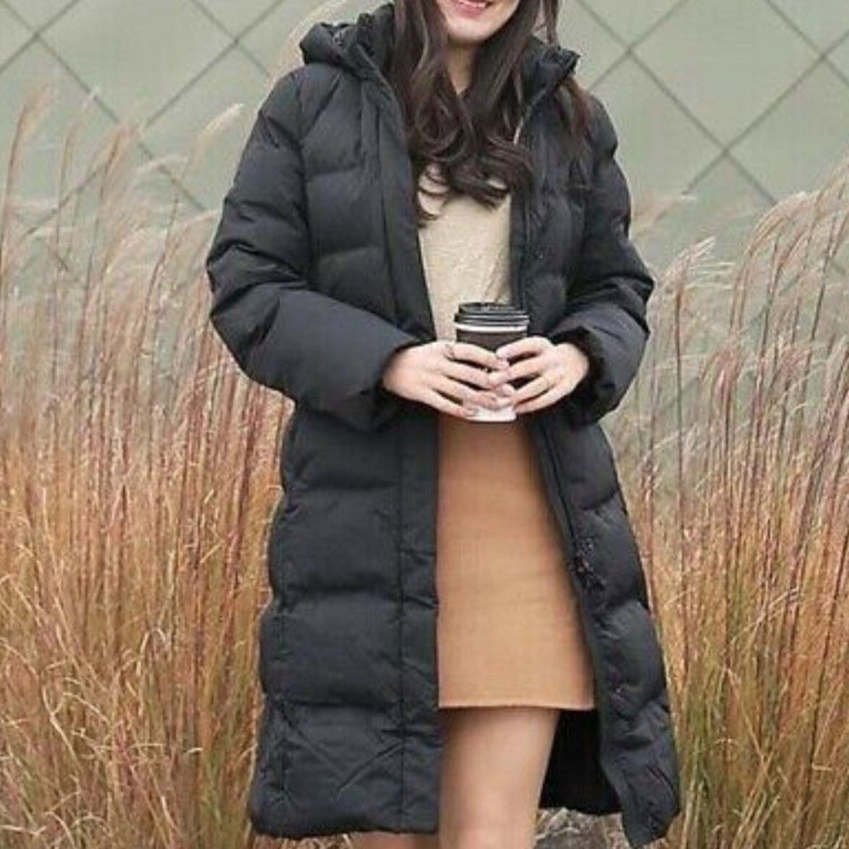 Women seamless down long coat discount