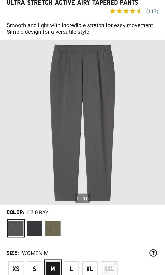 Uniqlo Ultra Stretch Active Airy Tapered Pants, Women's Fashion, Bottoms,  Other Bottoms on Carousell
