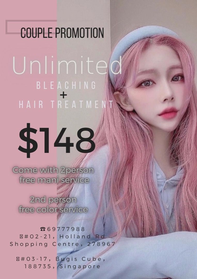 Unlimited Bleaching + Hair Treatment, Lifestyle Services, Beauty