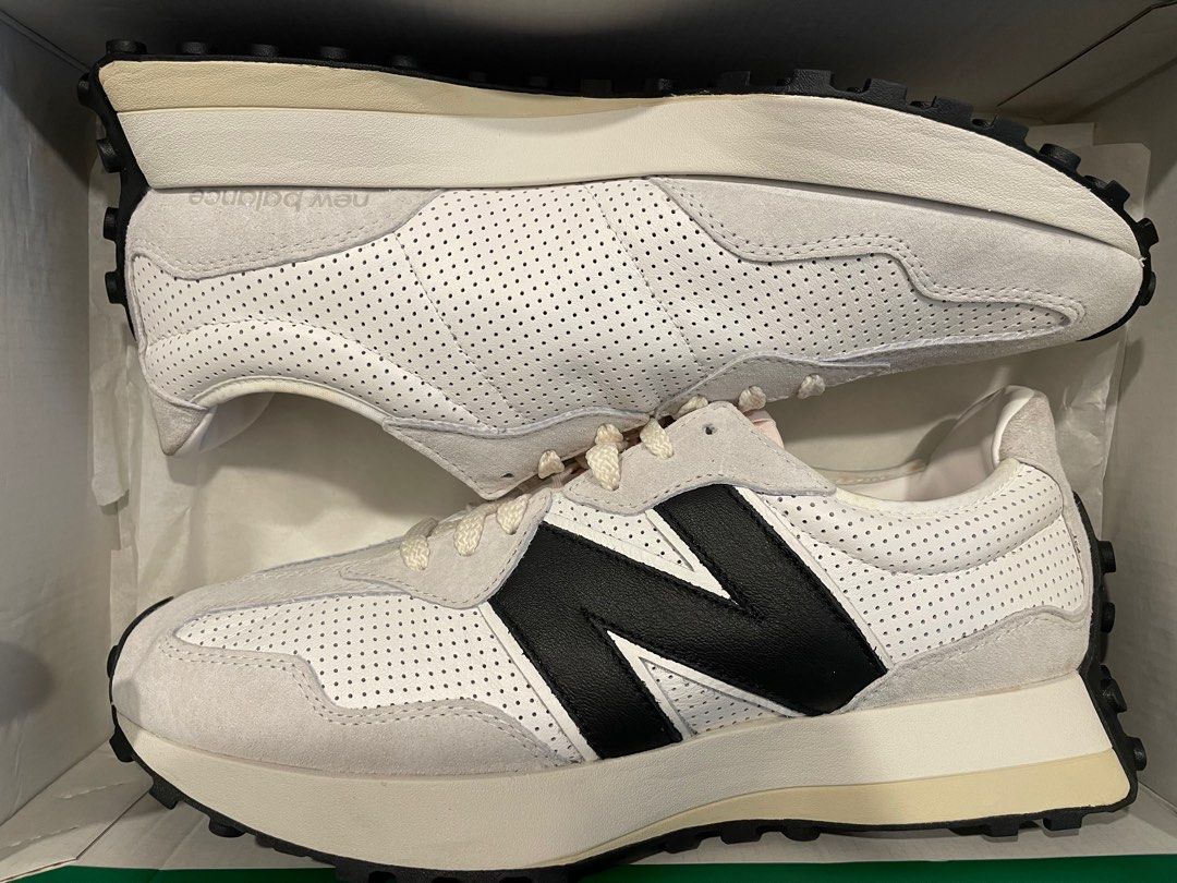 US 11 New Balance 327 Casablanca White Black Leather MS327CBC