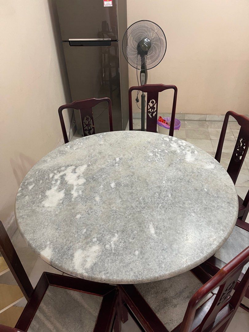 *used* ONLY Marble Dining table , Furniture & Home Living, Furniture