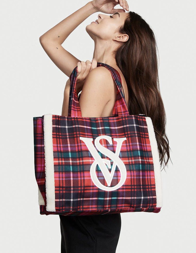 Victoria's Secret Plaid Tote Bag - NEW - CLEARANCE – FABULUX