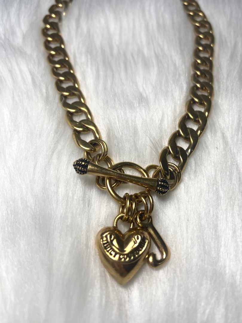 SALE! | Vintage Rare Juicy Couture Gold Classic Chain Link Heart Charm ...