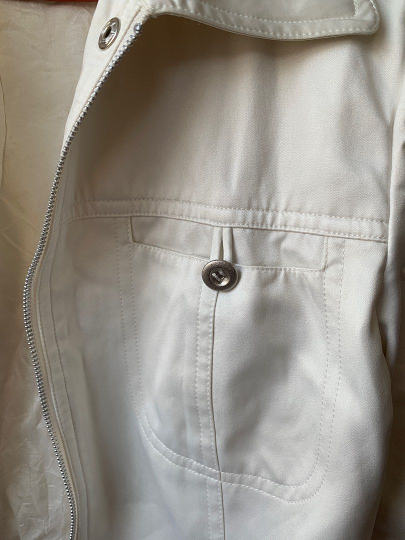 Vintage White Satin Jacket Women s Fashion Coats Jackets and
