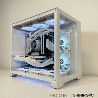 White Theme Mini Build Gaming PC Gaming Desktop Ryzen 5 5600x with RTX 3060