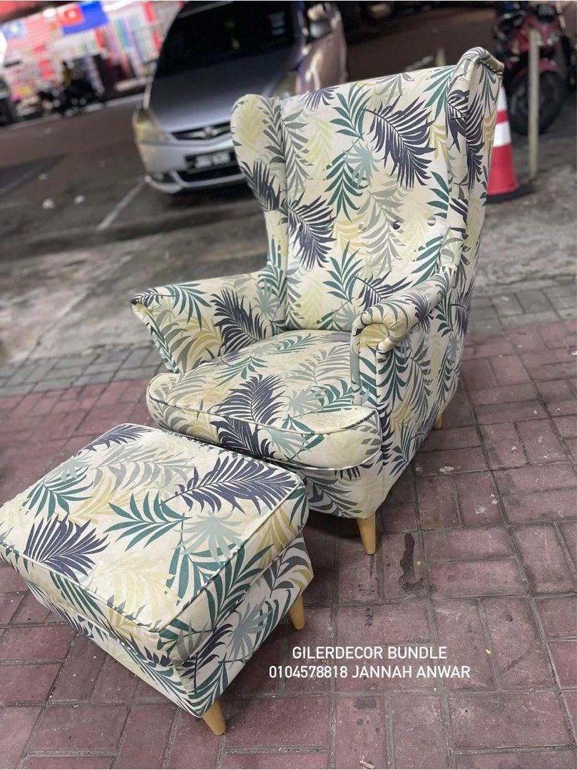 WING CHAIR IKEA USED, Furniture & Home Living, Furniture, Chairs on