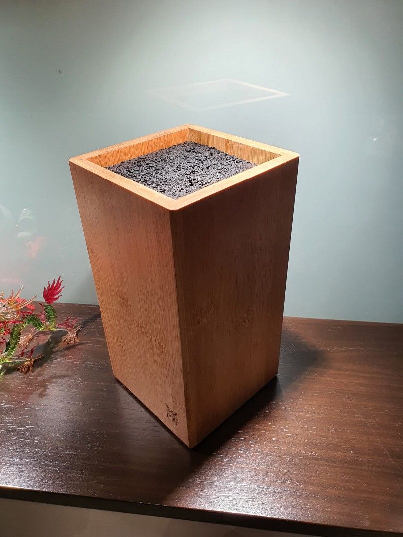 WMF bamboo knife block, bristle insert, Furniture & Home Living