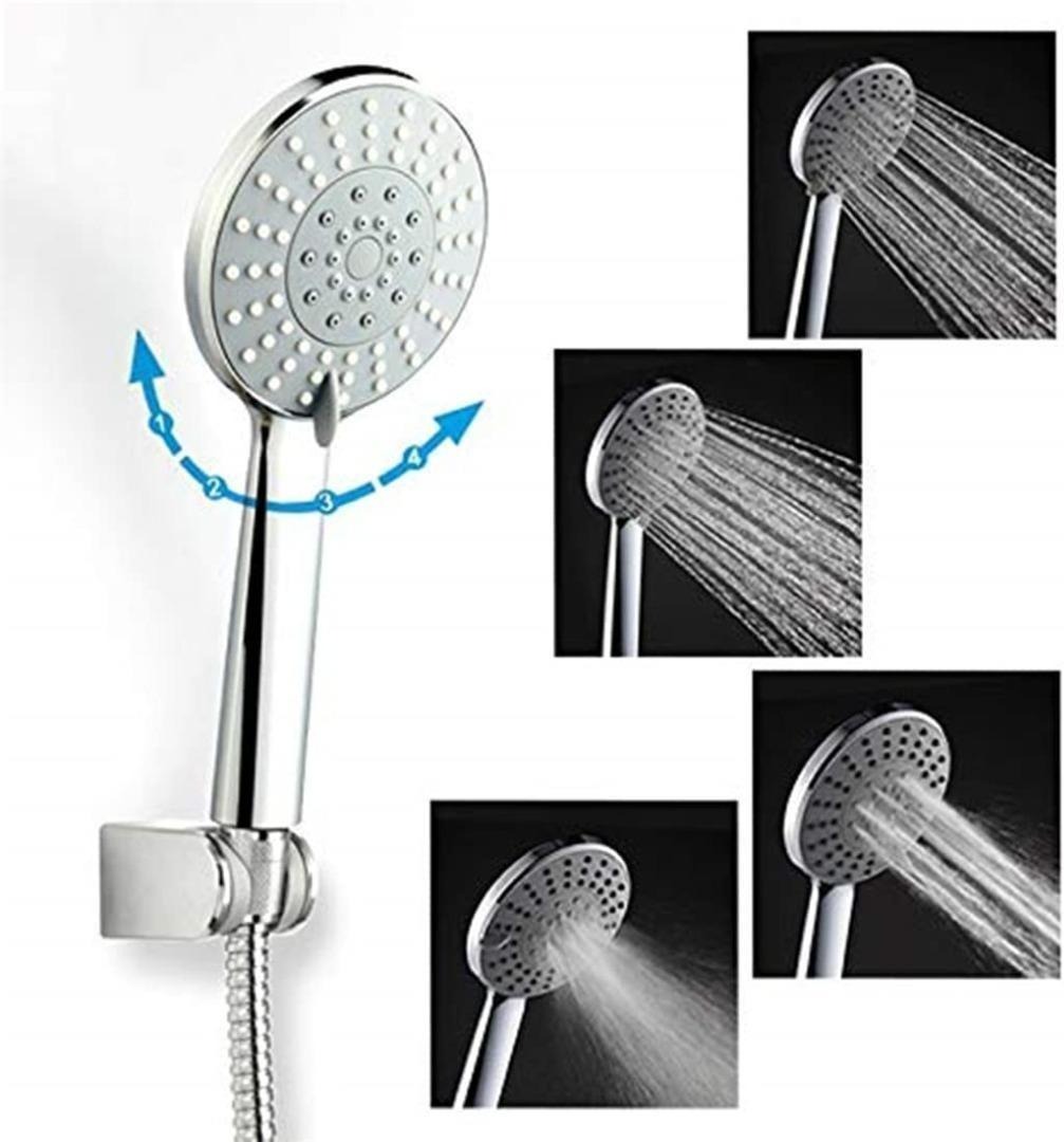 X23 Silver Double Pressure High Pressure Shower Head, Increase Power