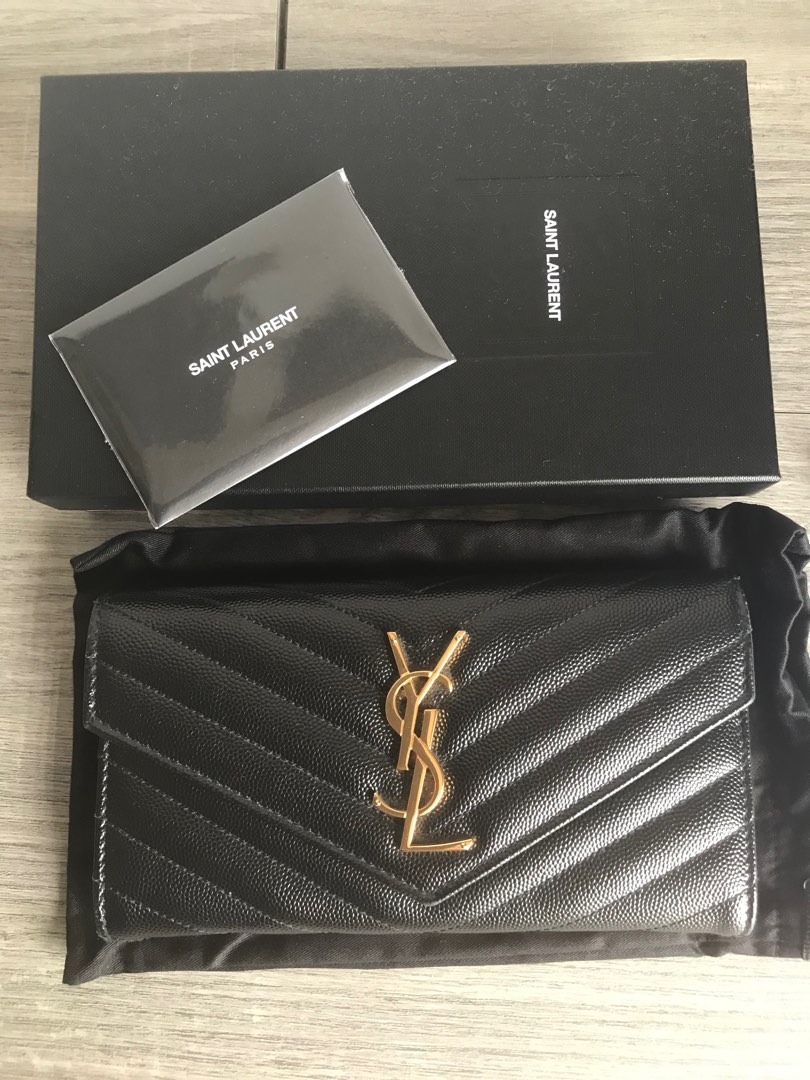 YSL large flap wallet, Luxury, Bags & Wallets on Carousell