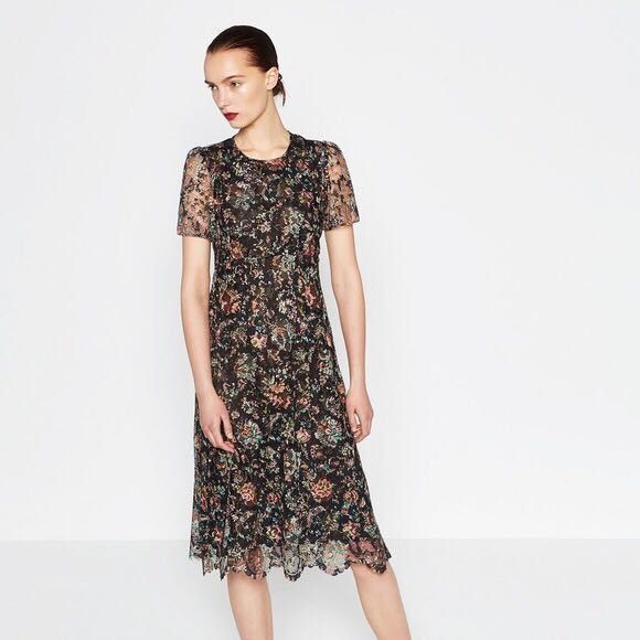 Zara floral lace dress outlet
