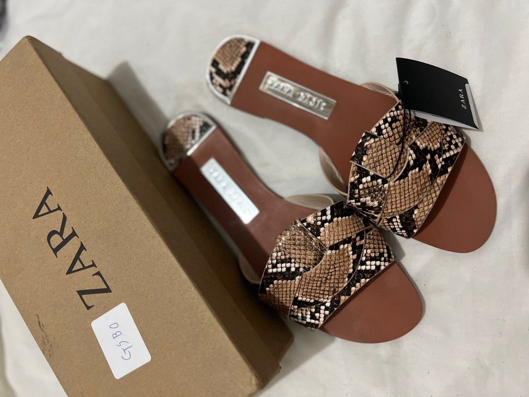 Zara snake print sandals deals