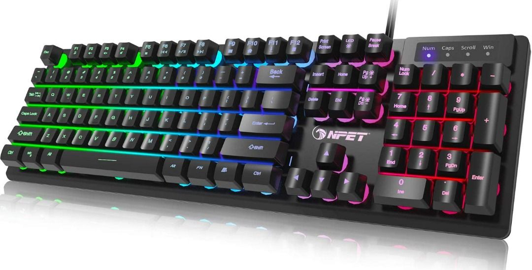 RedThunder K10 Wireless Mechanical Keyboard RGB LED Ergonomic