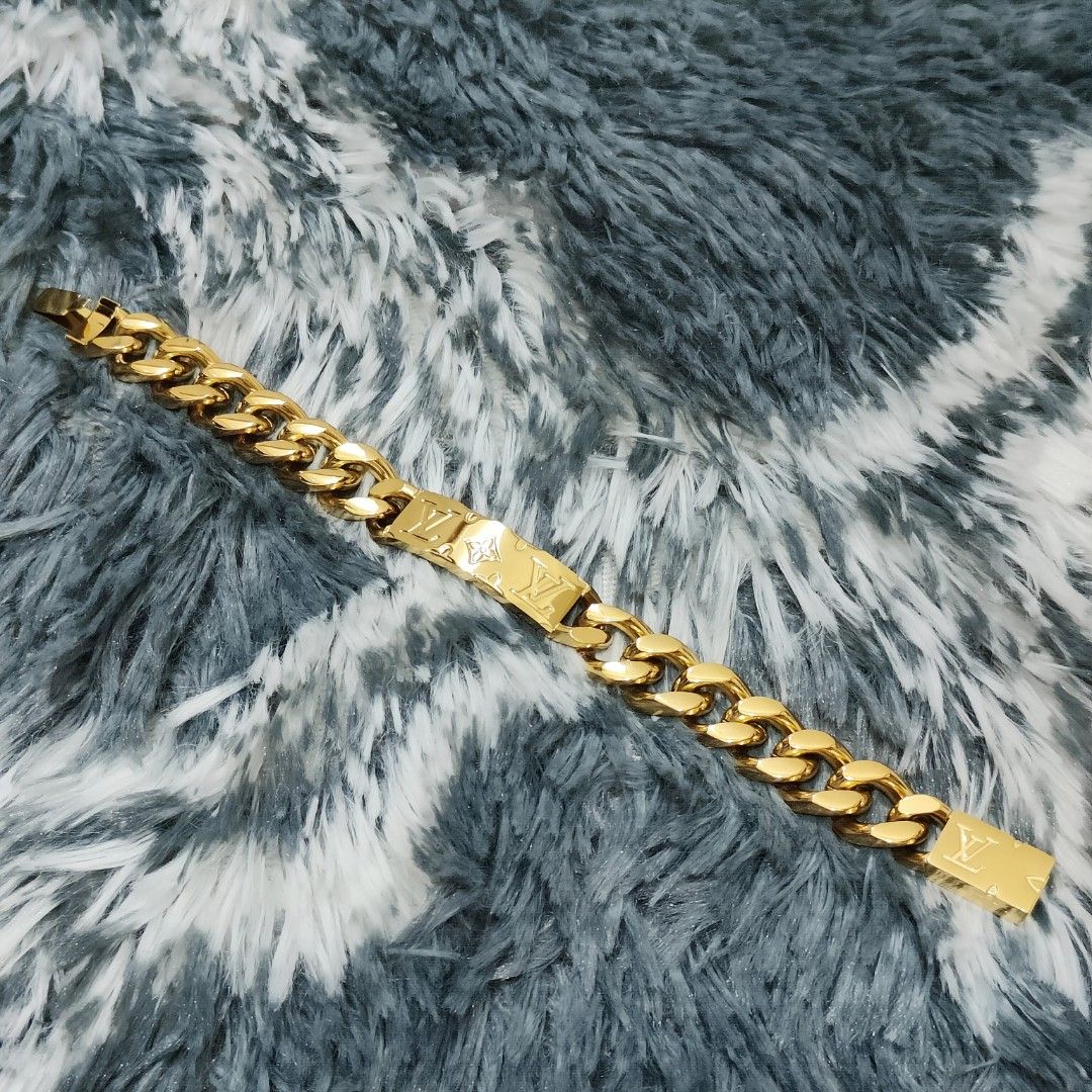 24k gold italy stainless 750, Men's Fashion, Watches & Accessories