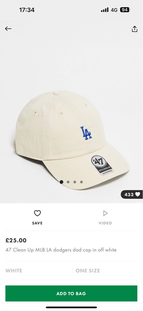47 Brand dad cap off white