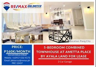 5-Bedroom Combined Townhouse at Ametta Place by Ayala Land