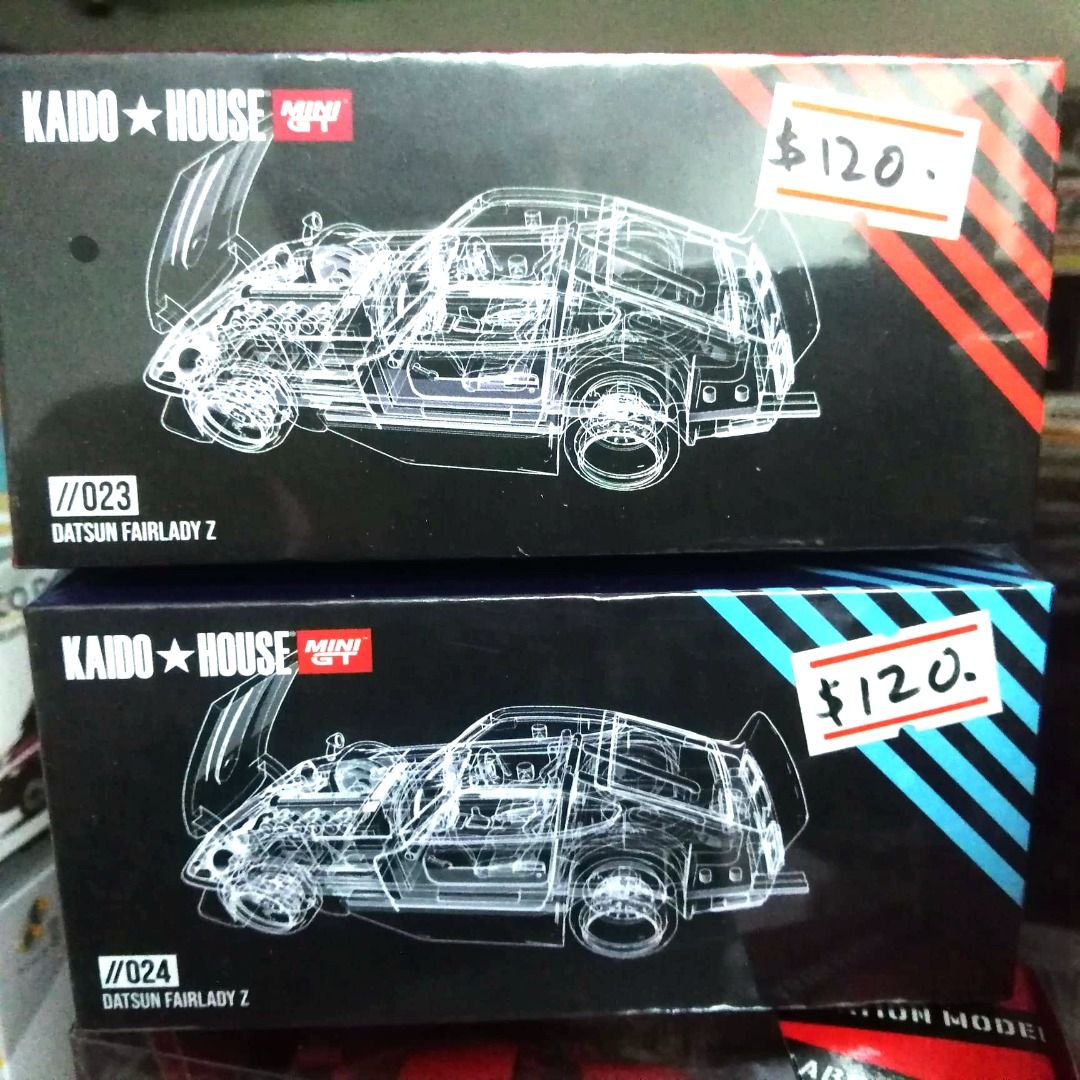 東京車站-玩具店 全新 Kaido House X MINI GT 023 024 1/64 Datsun KAIDO Fairlady Z Blue  Diecast Car New