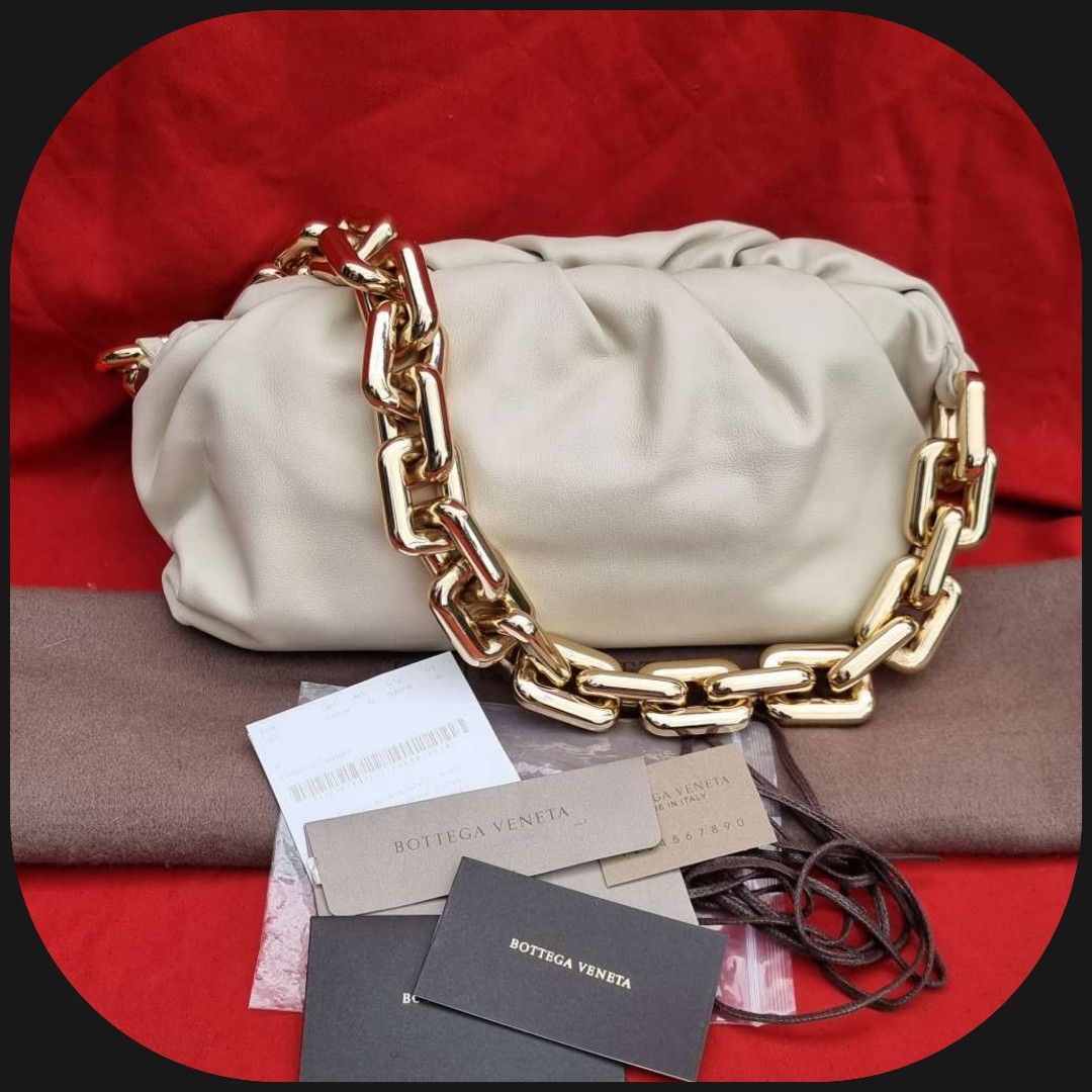 Bottega Veneta The Chain Pouch Off White Bag