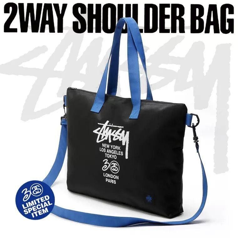 【希少】00s usa製 stussy 2way bag tote bag Pre-order 🏝️ STÜSSY WOVEN TOTE BAG 7,500.- มัดจำ 2,000