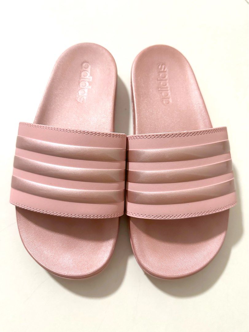 Raw pink adidas slides outlet