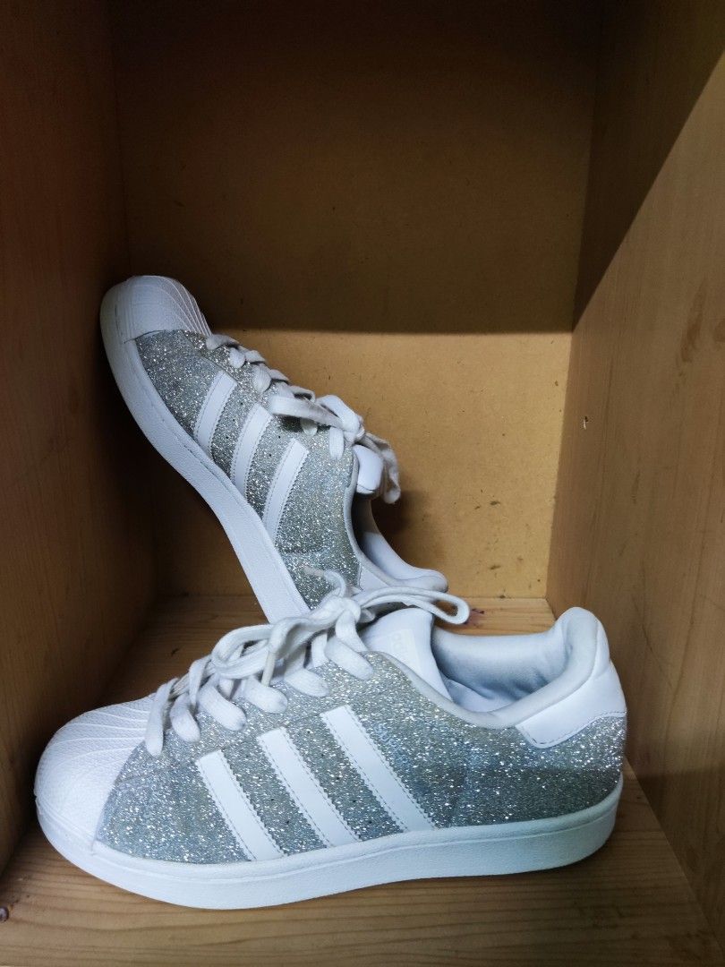 Adidas superstar deals w - glitter/silver