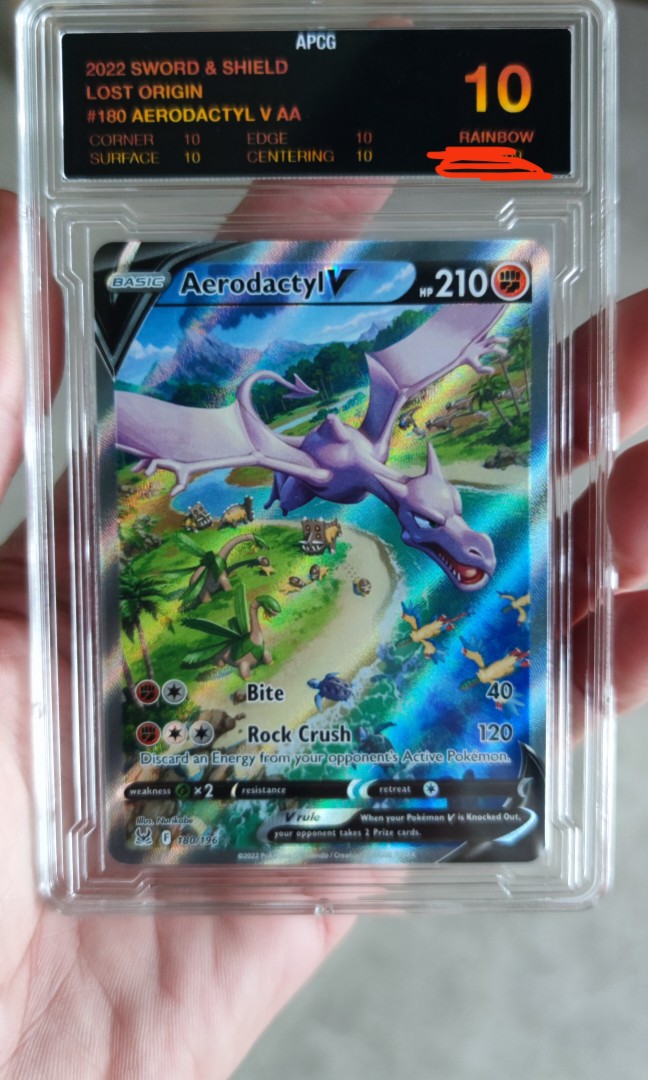 2022 Pokemon Sword & Shield Lost Origin 180 Full Art/Aerodactyl V – PSA  MINT 9 on Goldin Auctions