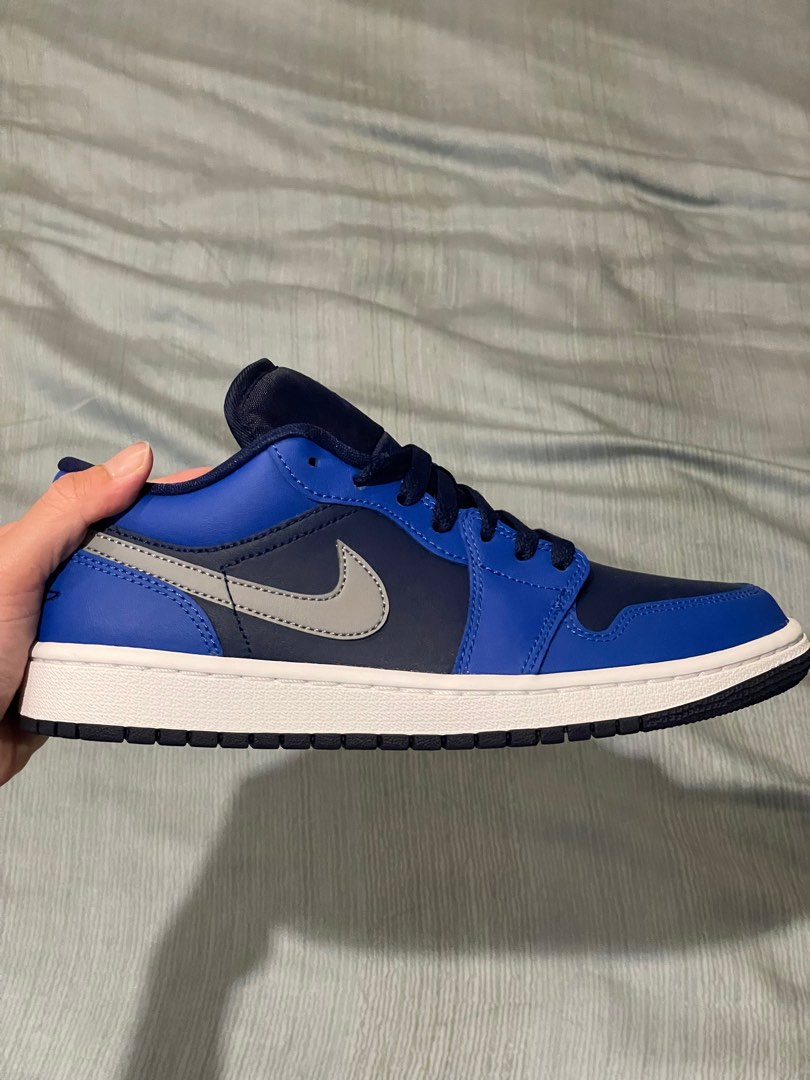 Air jordan 1 clearance low blue and black