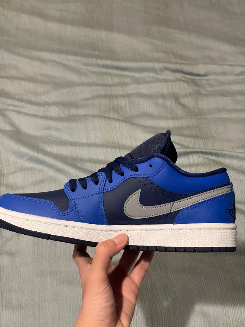 Air Jordan 1 Low Blue and Black Women s Fashion Footwear
