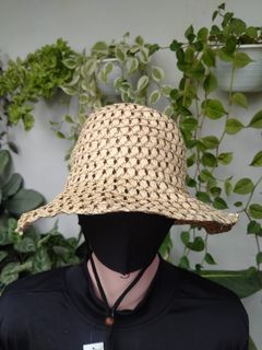 Aldracil – Topi Pantai Anyaman Anak Laki Perempuan AP35 Cream Minus Boy Girl Balita Koboi Bucket Second Preloved Thrift Hat