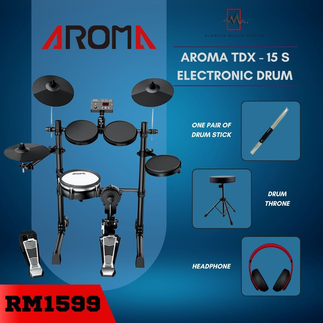 AROMA DIGITAL DRUM SET (TDX 15 S), Hobbies & Toys, Music & Media