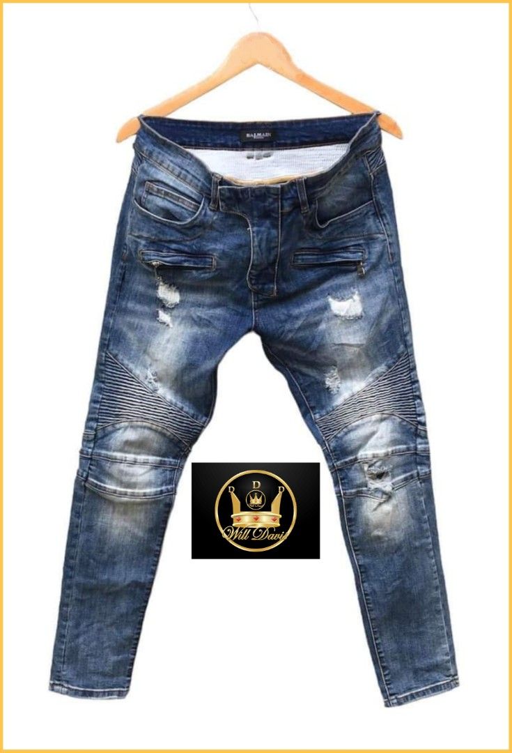 Authentic BALMAIN Jeans 👖, Men's Fashion, Bottoms, Jeans Carousell