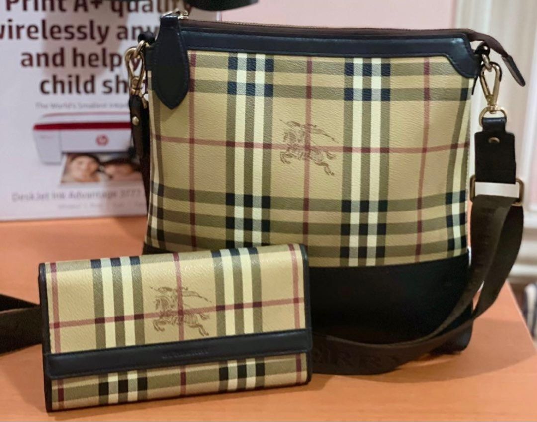 Authentic Burberry Bag and Wallet set, Luxury, Bags & Wallets on Carousell