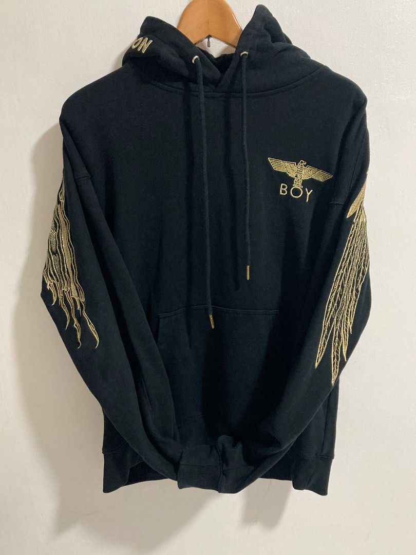 Authentic Medium Size Boy London Black Hoodie Wings pattern 23 X 27 Men s Fashion Activewear on Carousell