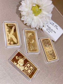 Available 1g to 100g 24k Gold Bar 24k HK setting