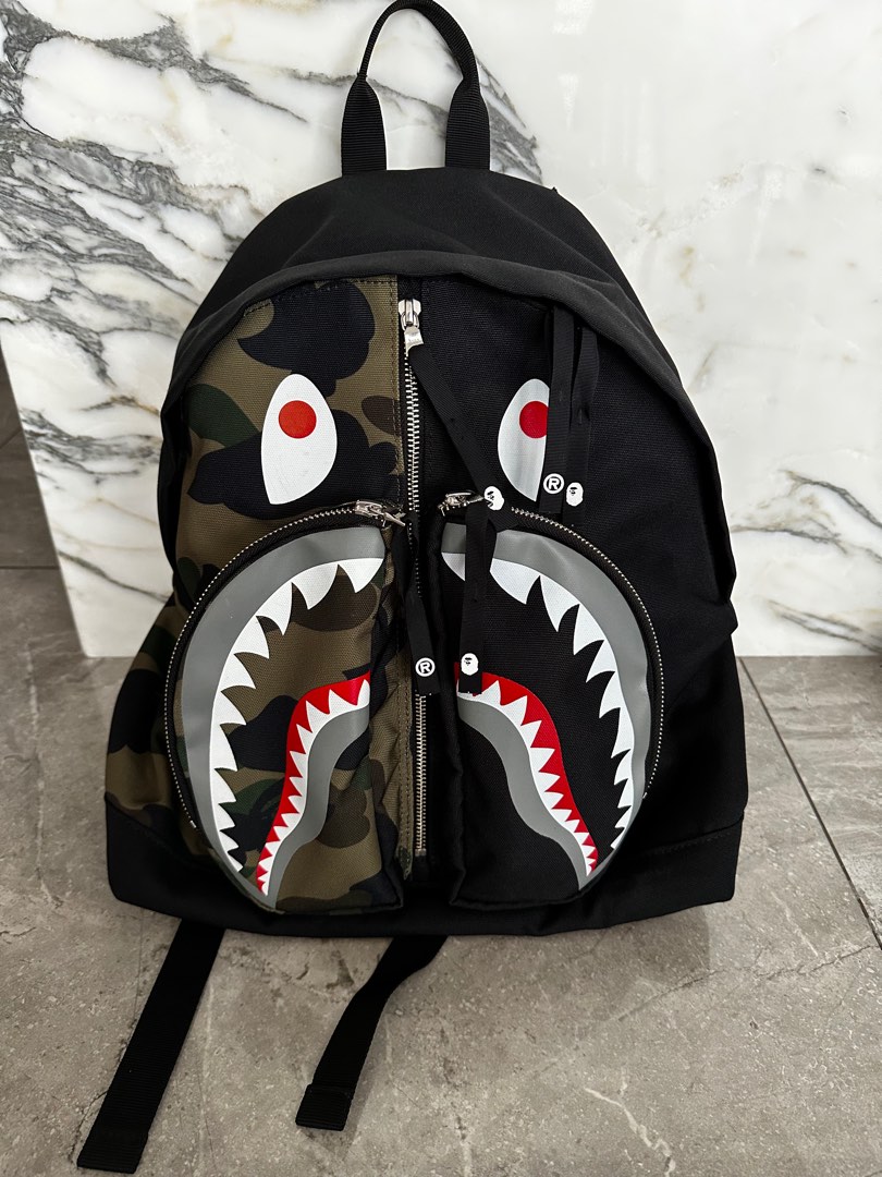 Bape shark backpack, Men's Fashion, Bags, Backpacks on Carousell