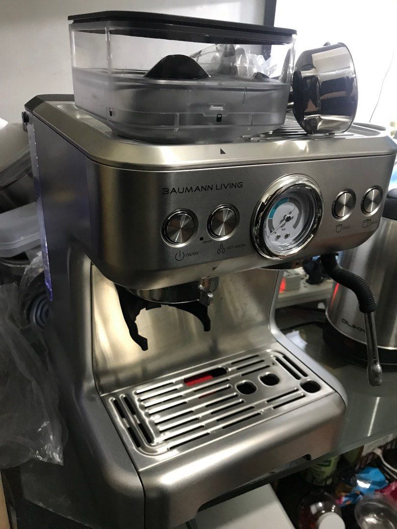 Baumann Living Professional Espresso Machine With Grinder, TV & Home