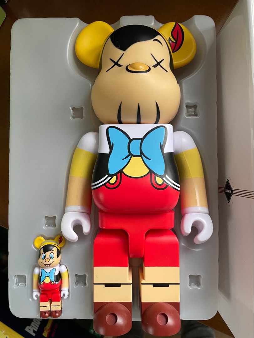 Bearbrick pinocchio kaws DIY 400+100, 興趣及遊戲, 玩具 & 遊戲類 Carousell