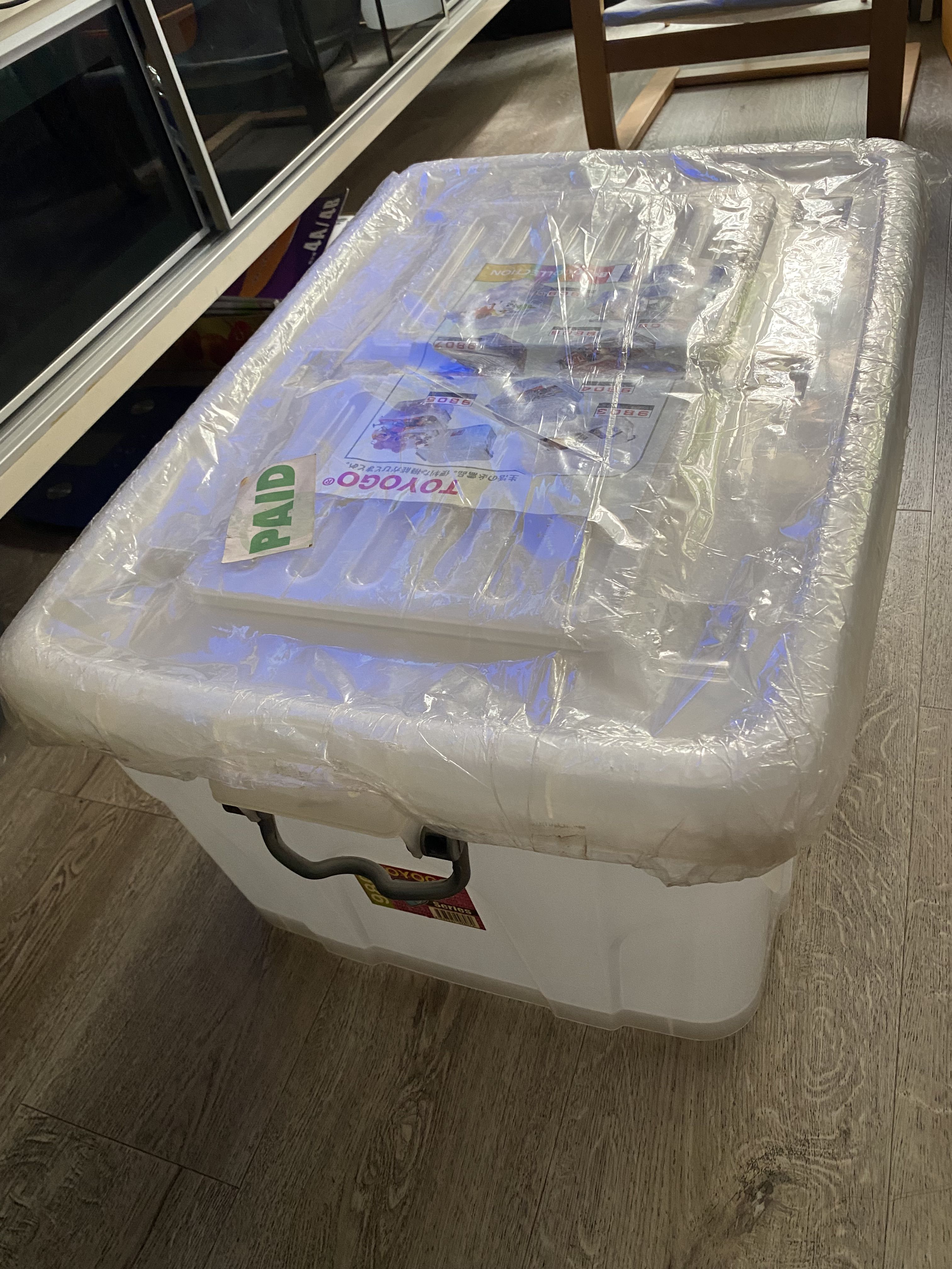 Big Storage Box with cover & wheels Toyogo, Furniture & Home Living