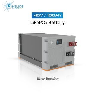 Blue Carbon 48V 100Ah LiFePO4 Battery with Built-in BMS and voltmeter