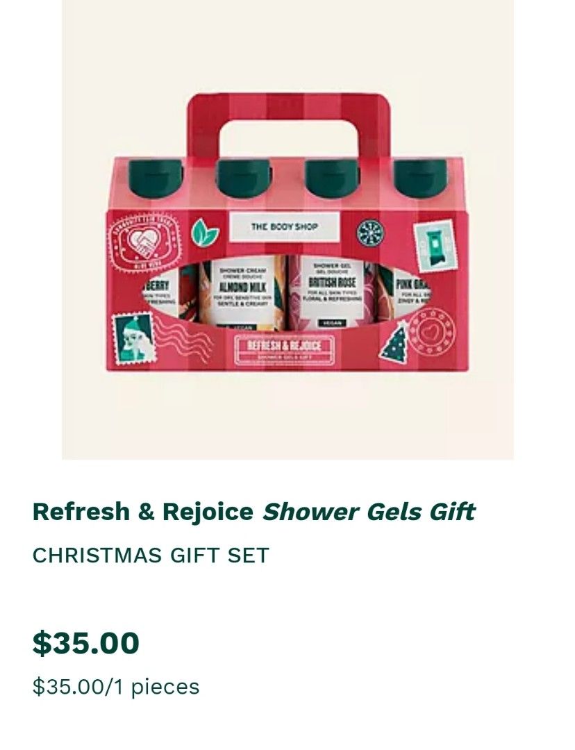 Body shop shower gel gift set, Everything Else on Carousell