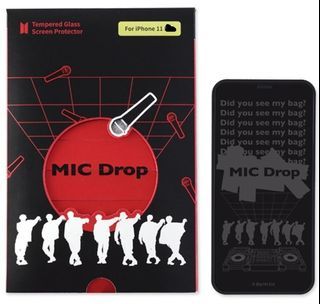 BTS MIC DROP_iPhone Tempered Glass Screen Protector for iPhone 11(XR)